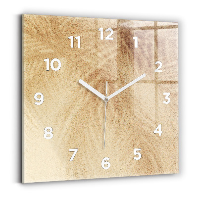 Szögletes fali üvegóra 30x30 Arany absztrakció