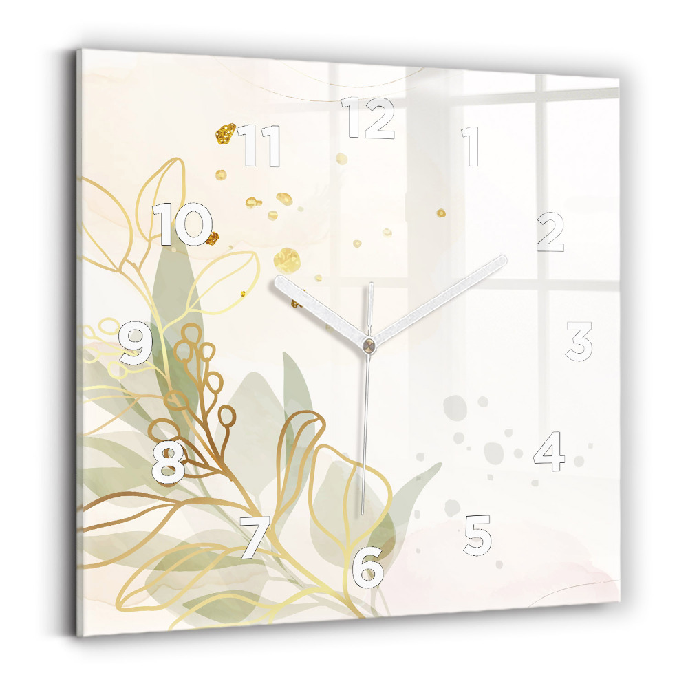 Négyzetes üvegóra 30x30 Pasztell absztrakció