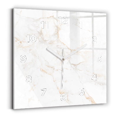 Négyzetes üvegóra 30x30 Elegáns márvány