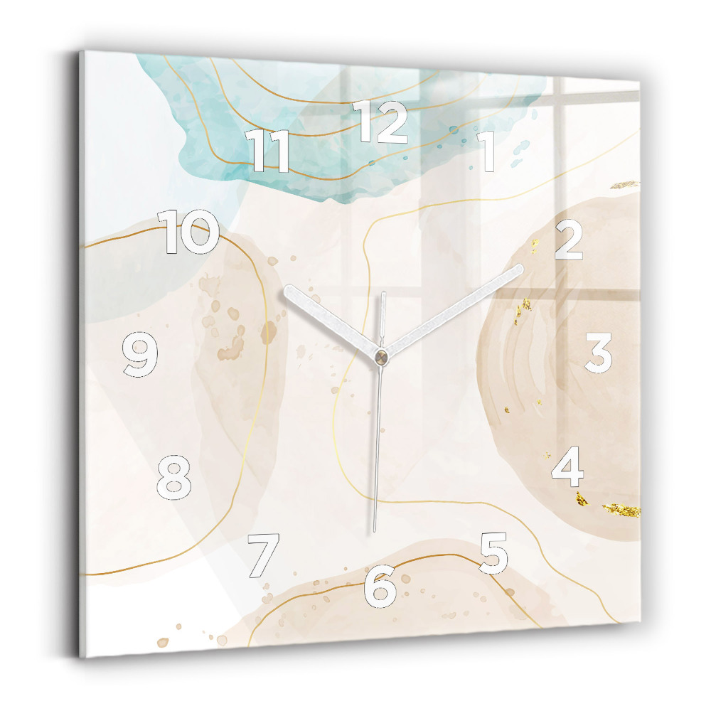 Szögletes üvegóra 30x30 Akvarell foltok