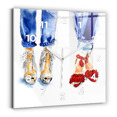 Szögletes fali üvegóra 30x30 Női magassarkú