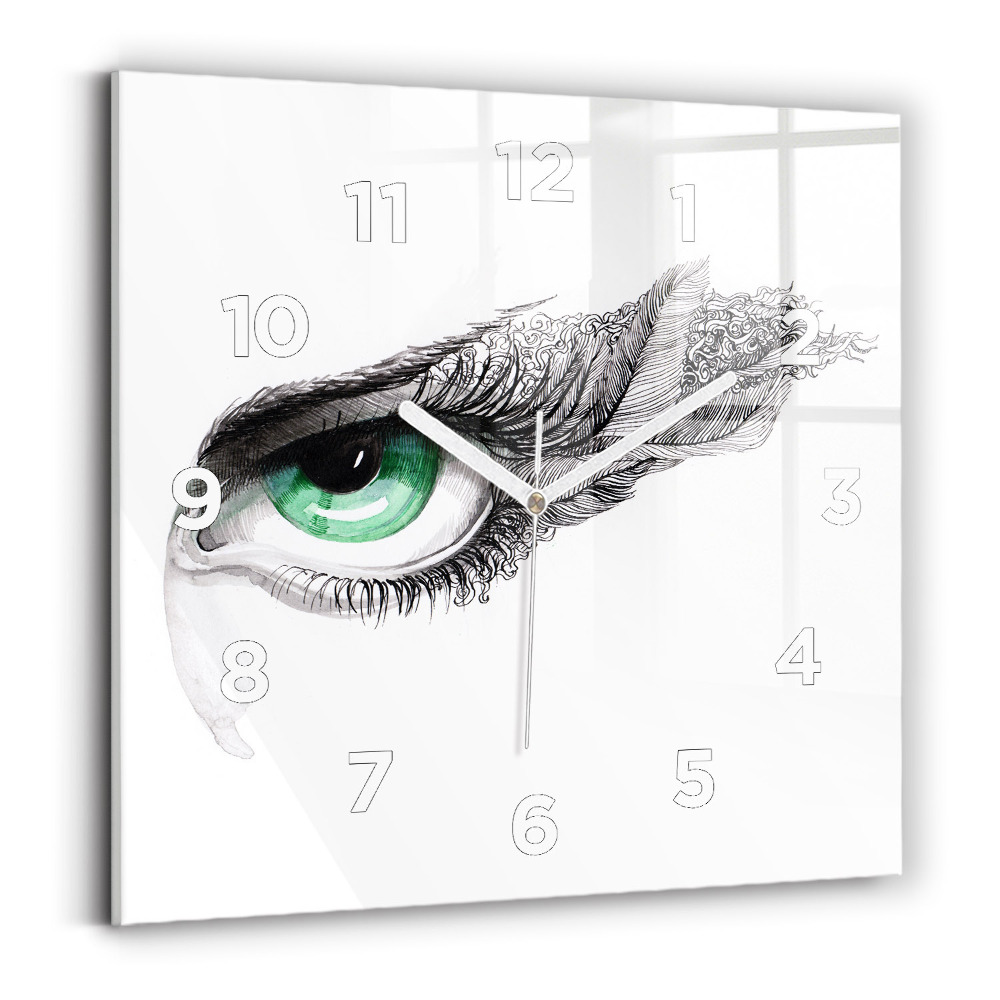 Négyzet alakú üvegóra 30x30 Emberi szem absztrakció