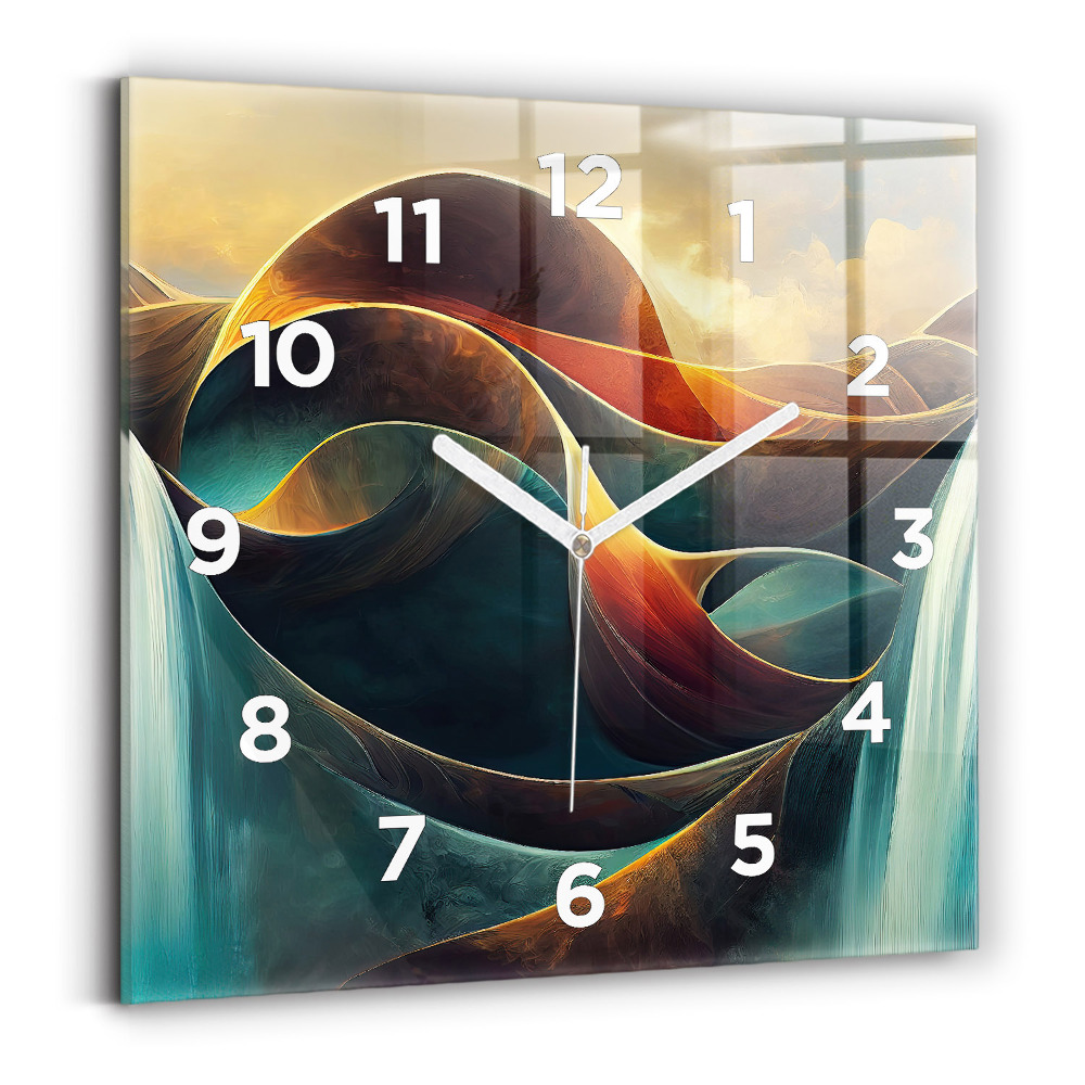 Szögletes fali üvegóra 30x30 Áramló vízesés