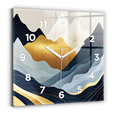 Négyzet alakú üvegóra 30x30 Absztrakt hegyek