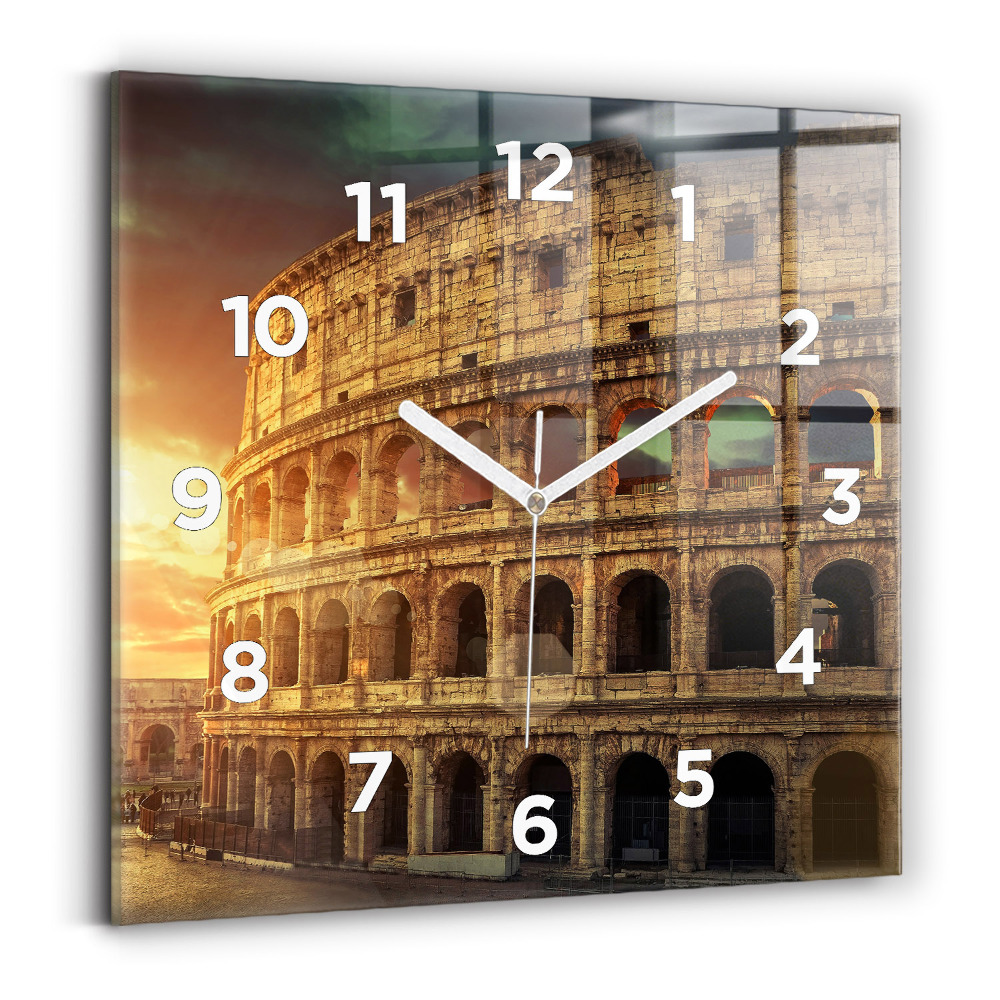 Szögletes fali üvegóra 30x30 A római Colosseum