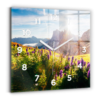 Szögletes üvegóra 30x30 Levendula rét