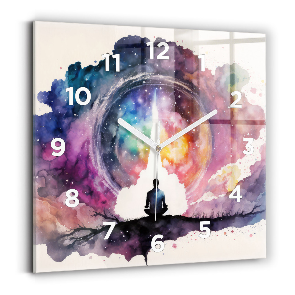 Szögletes fali üvegóra 30x30 Meditációs életmód