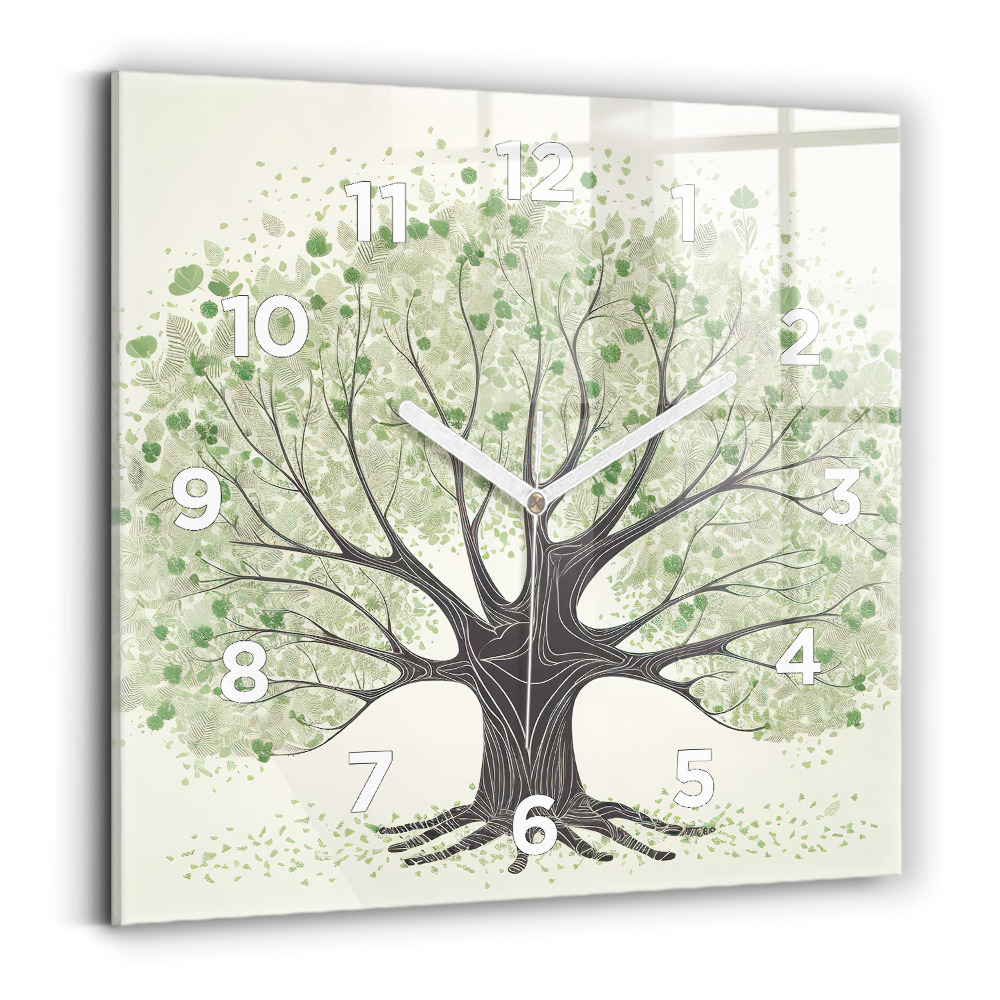Szögletes fali üvegóra 30x30 Nagy természet fa