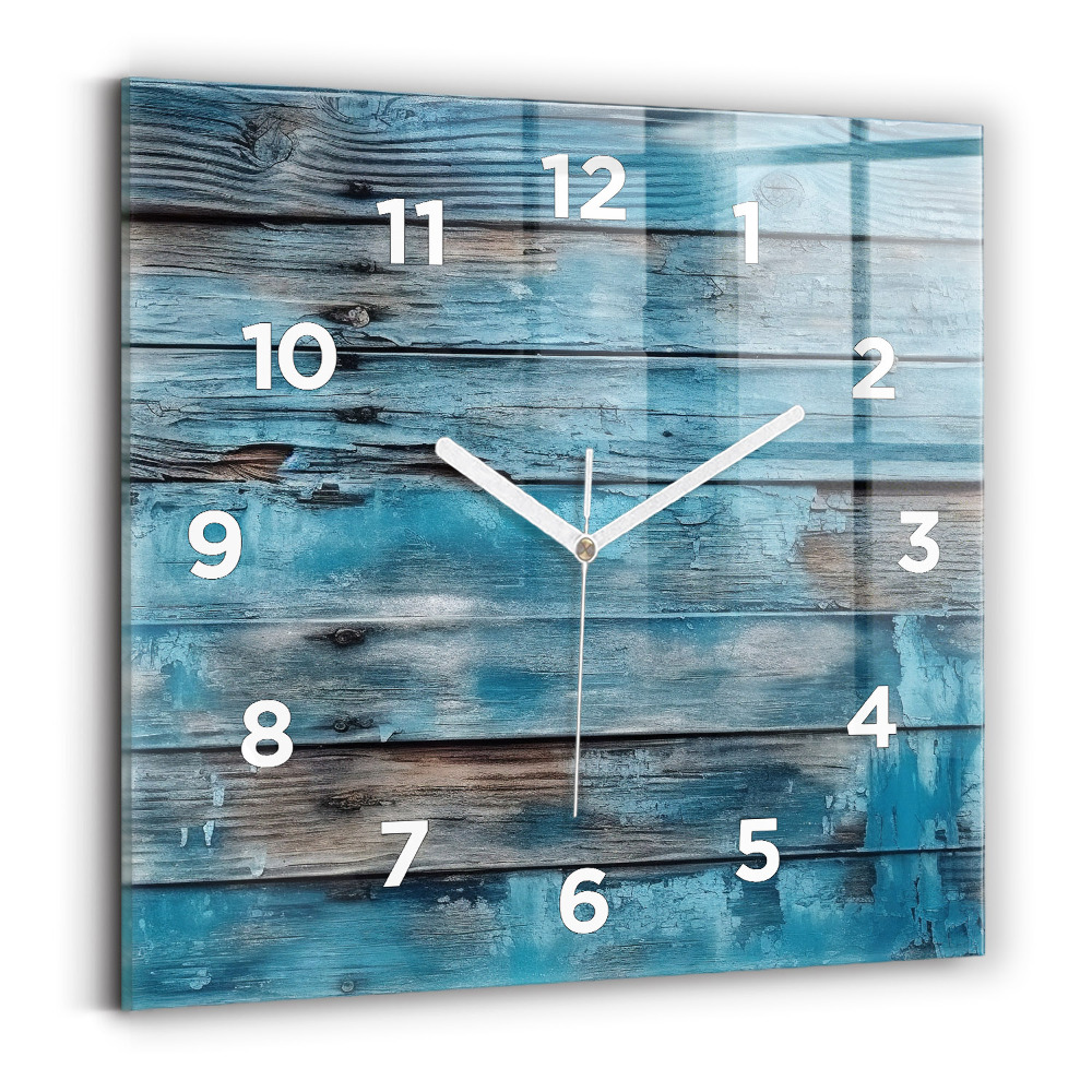 Négyzetes üvegóra 30x30 Kék táblák