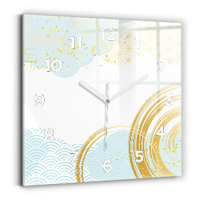 Szögletes üvegóra 30x30 Dekoratív minta