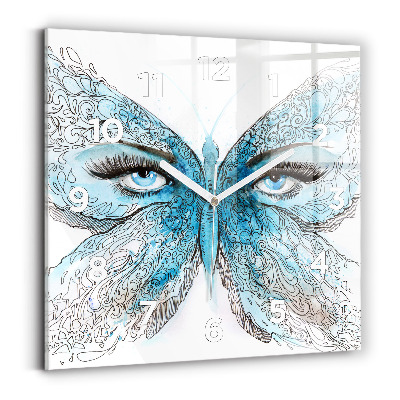 Négyzet alakú üvegóra 30x30 Pillangó alakú arc