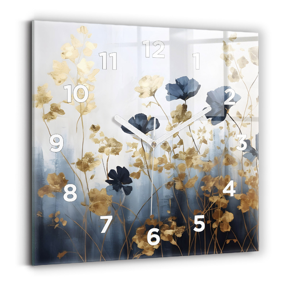 Négyzet alakú üvegóra 30x30 Absztrakt virágok