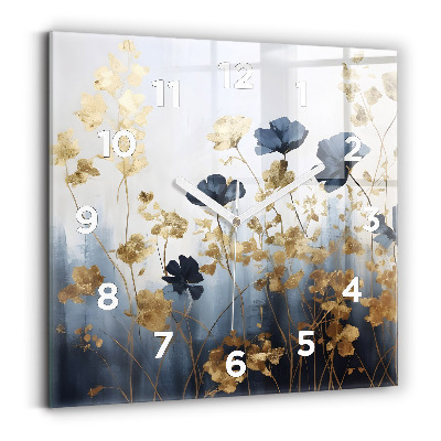 Négyzet alakú üvegóra 30x30 Absztrakt virágok