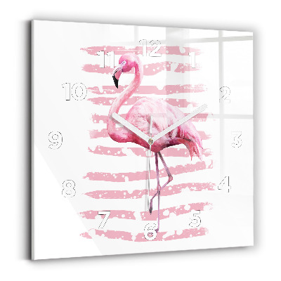Szögletes fali üvegóra 30x30 Flamingo grafika