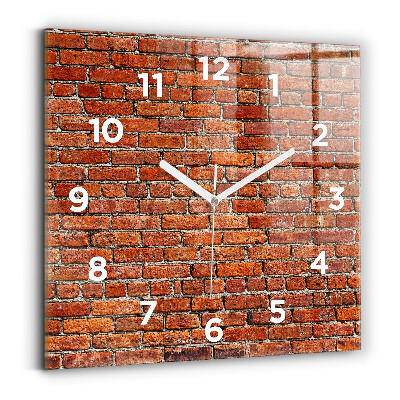 Szögletes üvegóra 30x30 Régi téglafal