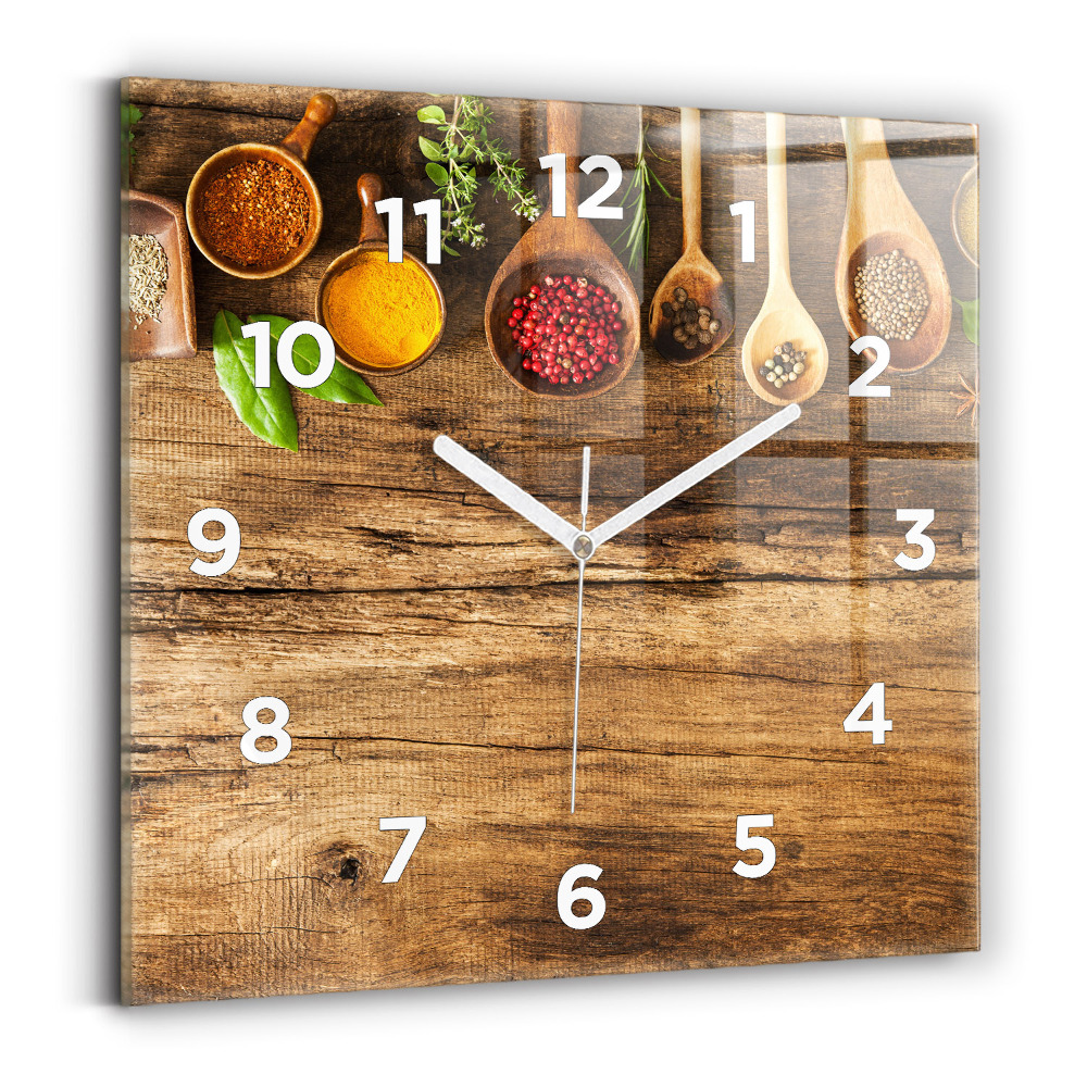 Szögletes fali üvegóra 30x30 Kanál fűszerek