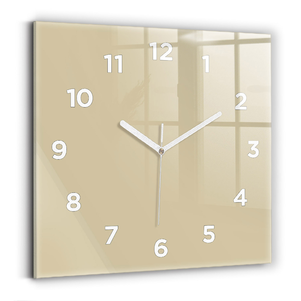 Szögletes fali üvegóra 30x30 Bézs