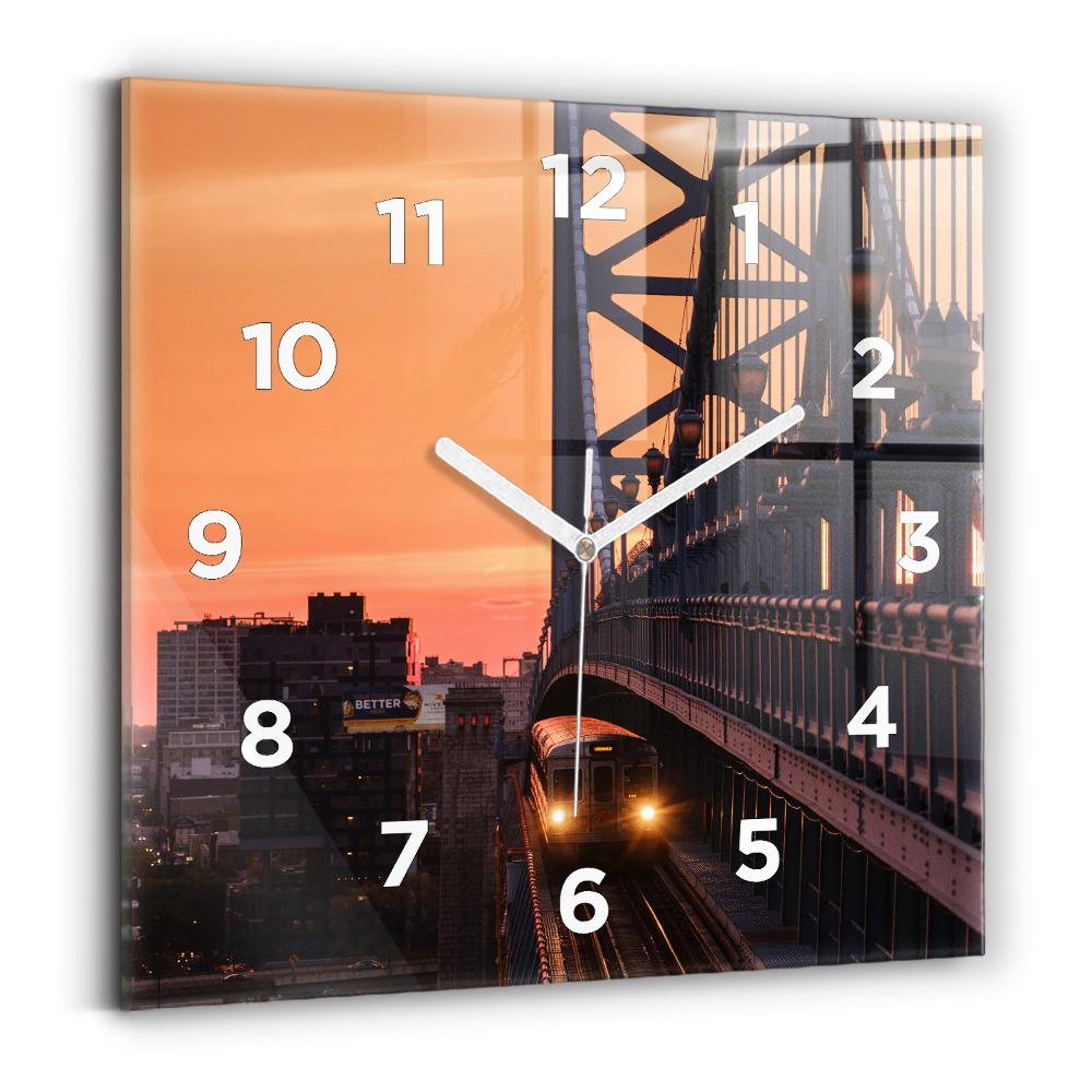 Szögletes üvegóra 30x30 Benjamin Franklin híd