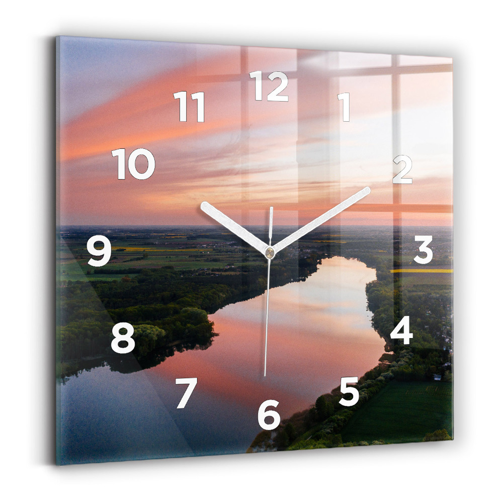 Négyzetes üvegóra 30x30 tavi kilátás