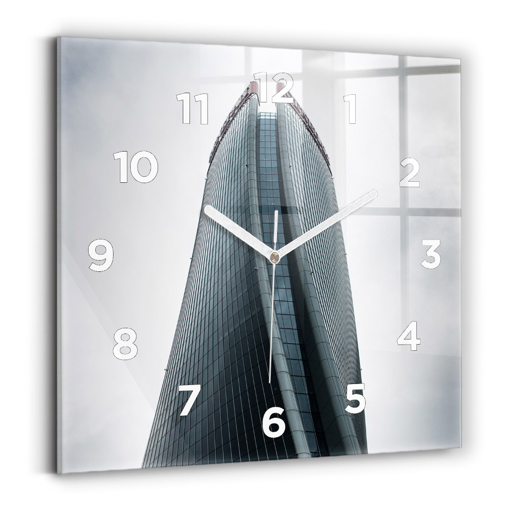 Szögletes fali üvegóra 30x30 Felhőkarcoló Milánóban