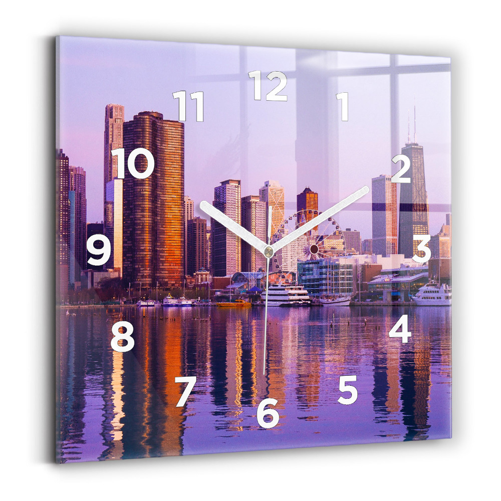 Négyzet alakú üvegóra 30x30 Kilátás az USA felhőkarcolóira