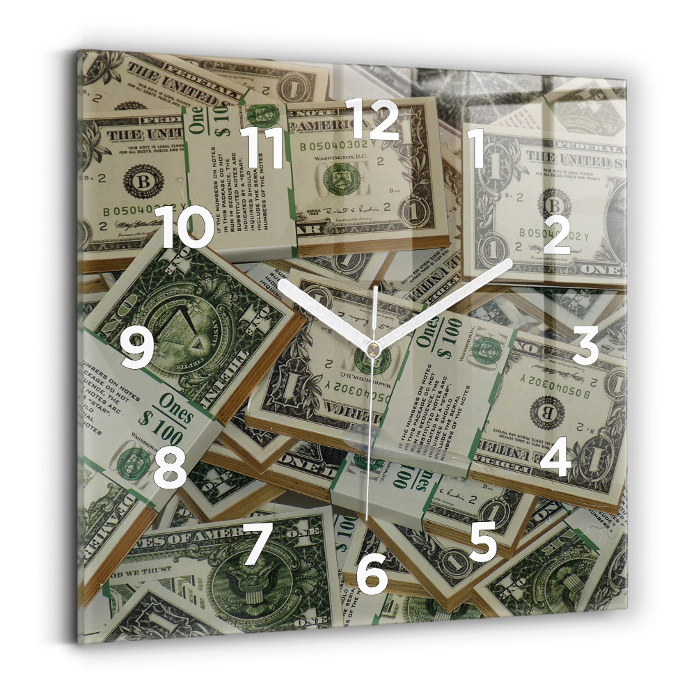 Négyzet alakú üvegóra 30x30 1 amerikai dollár