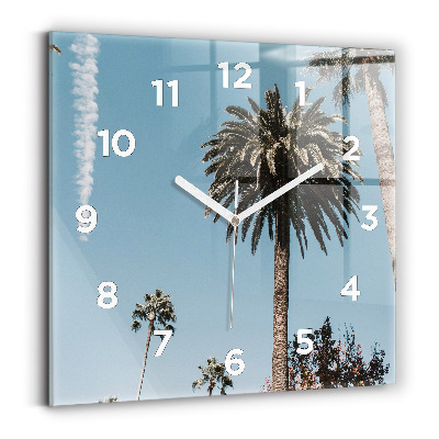 Szögletes fali üvegóra 30x30 Pálmafák Los Angelesben