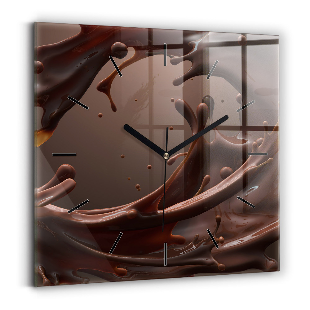 Szögletes fali üvegóra 30x30 Kakaóhullámok