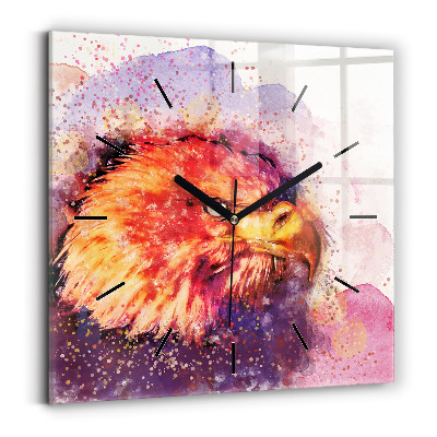 Szögletes fali üvegóra 30x30 Akvarell sas