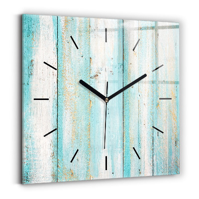 Szögletes üvegóra 30x30 Kék táblák