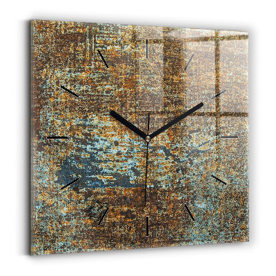 Négyzetes üvegóra 30x30 Régi fém textúra