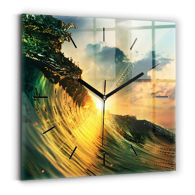 Szögletes fali üvegóra 30x30 Sunset Waves Perspektíva