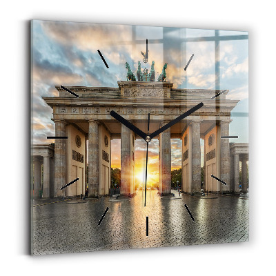 Szögletes üvegóra 30x30 Brandenburgi kapu Berlinben