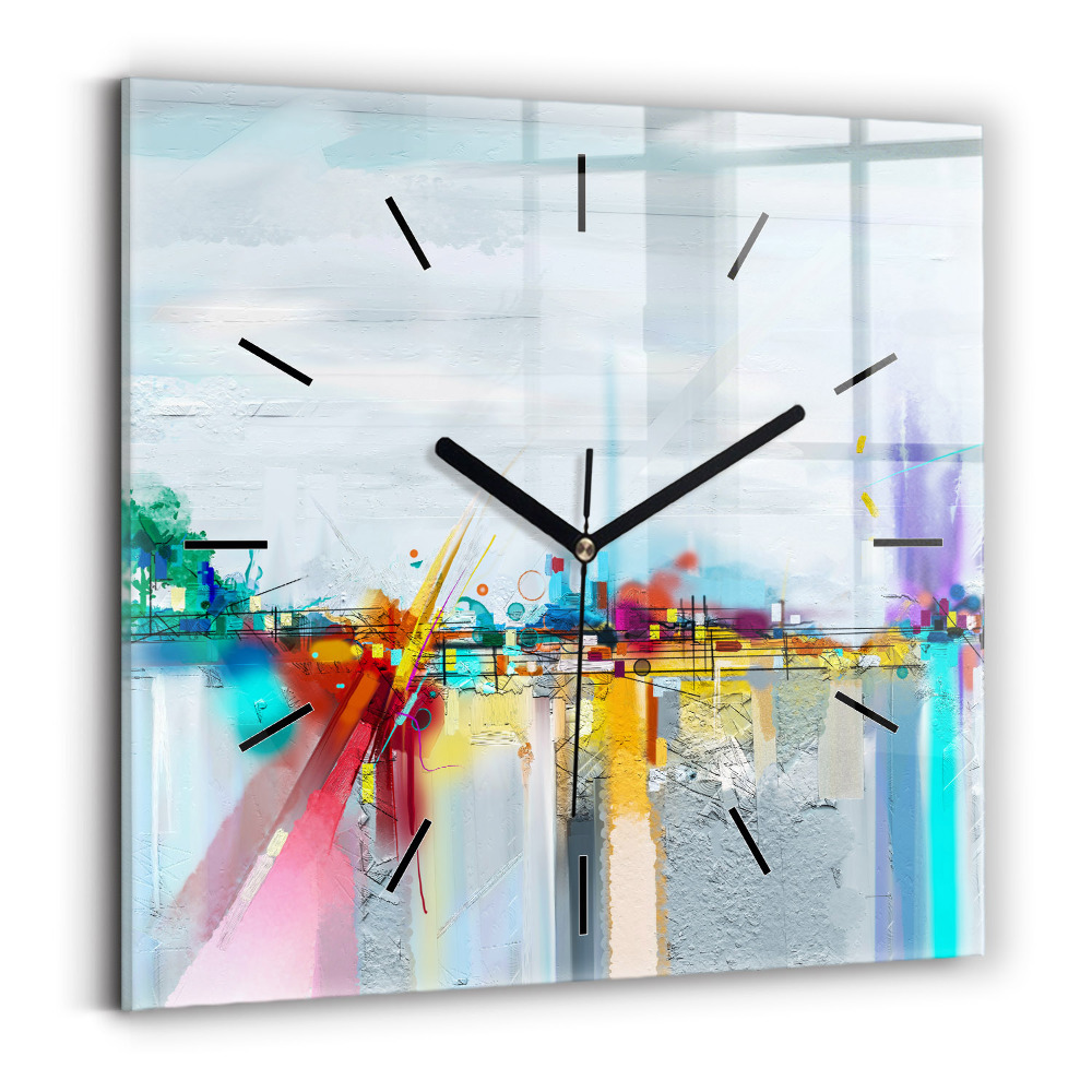 Négyzetes üvegóra 30x30 Absztrakt olaj táj