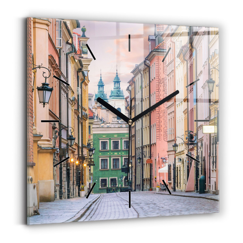 Szögletes fali üvegóra 30x30 Óváros Varsóban