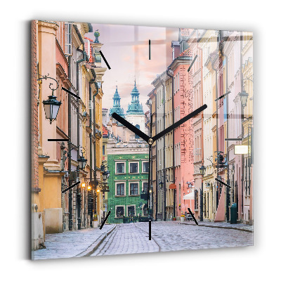 Szögletes fali üvegóra 30x30 Óváros Varsóban