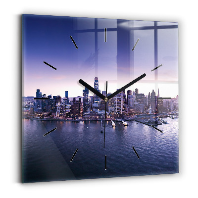 Szögletes üvegóra 30x30 Kilátás San Franciscora