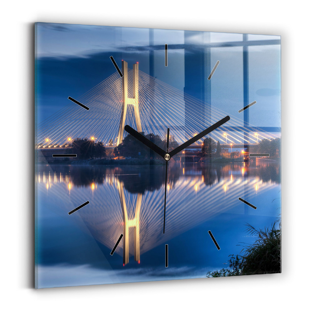 Négyzet alakú üvegóra 30x30 Rędziński híd Wrocław