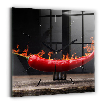 Négyzetes üvegóra 30x30 Pepperoni bors