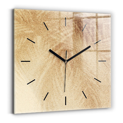 Szögletes fali üvegóra 30x30 Arany absztrakció