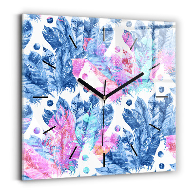 Négyzetes üvegóra 30x30 Színes tollak