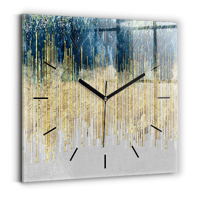 Szögletes fali üvegóra 30x30 Dekoratív minta és arany