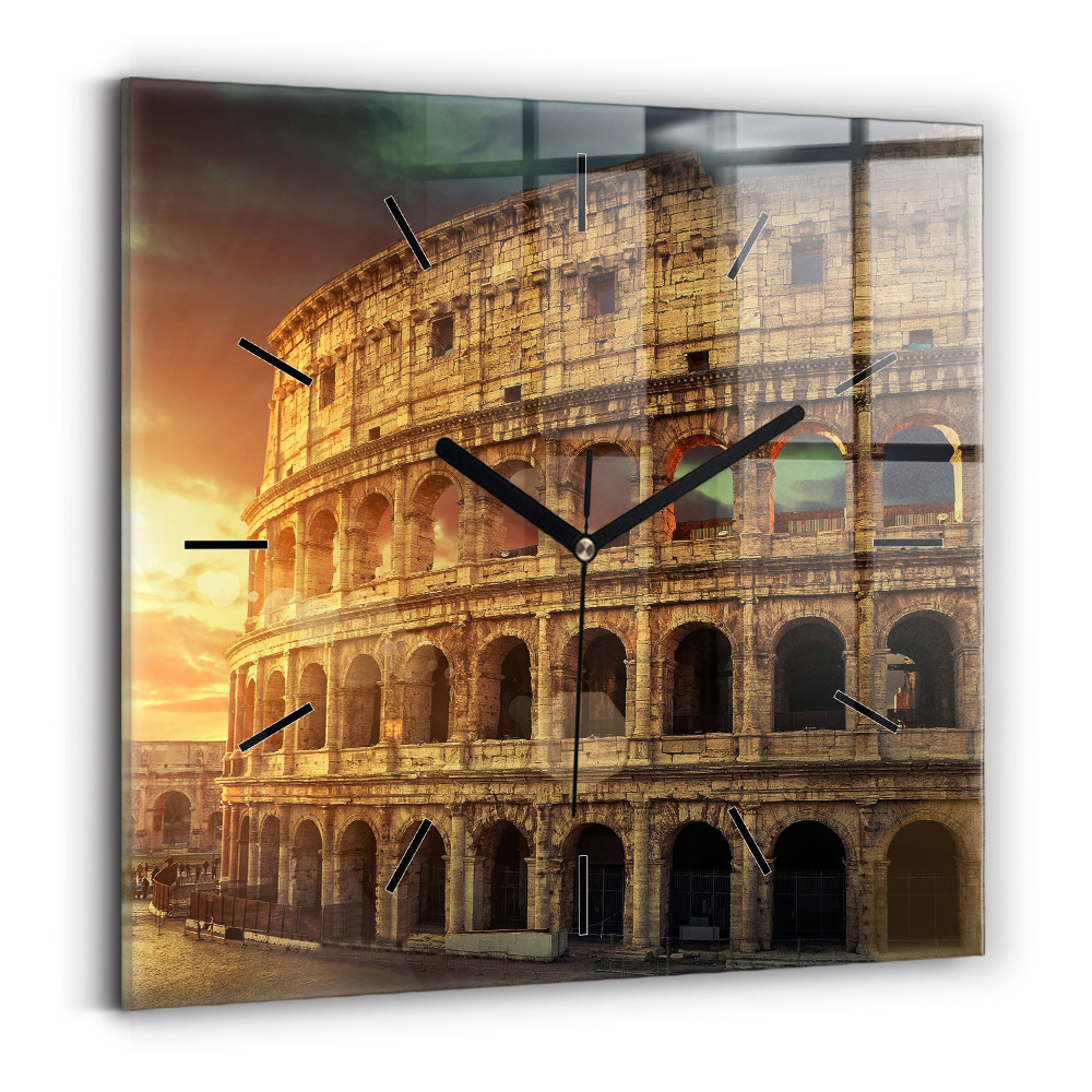 Szögletes fali üvegóra 30x30 A római Colosseum