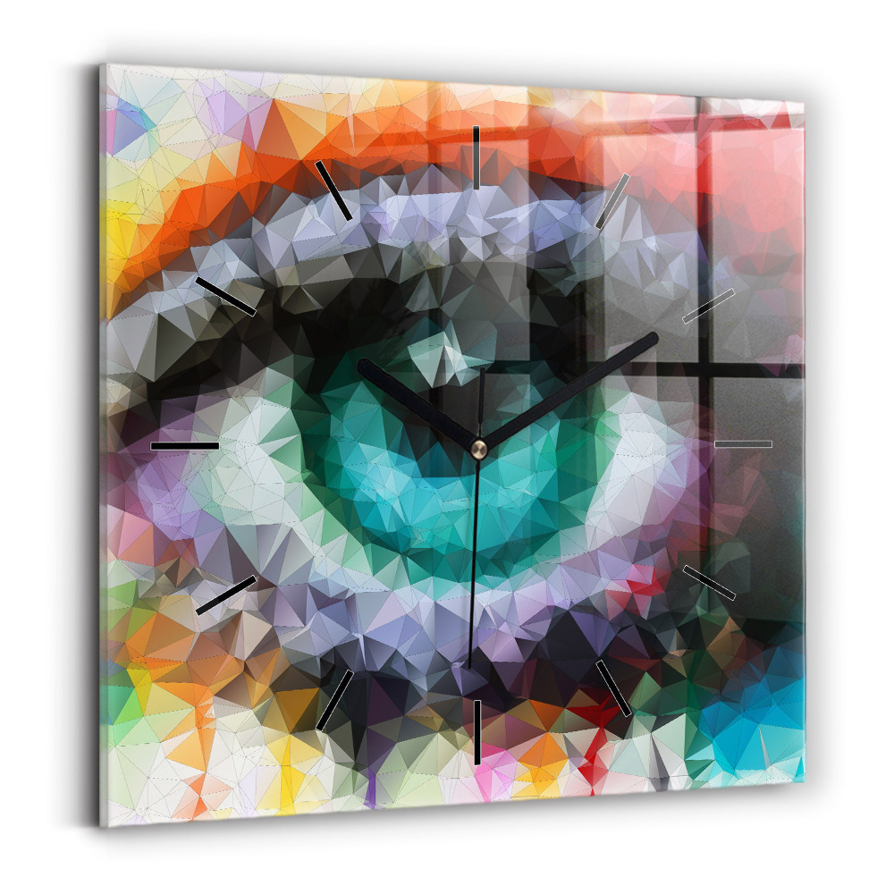 Négyzetes üvegóra 30x30 Színes emberi szem