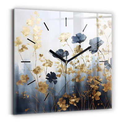 Négyzet alakú üvegóra 30x30 Absztrakt virágok