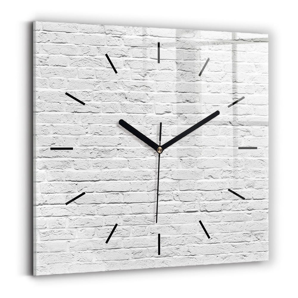 Négyzet alakú üvegóra 30x30 Egy fal világos téglából