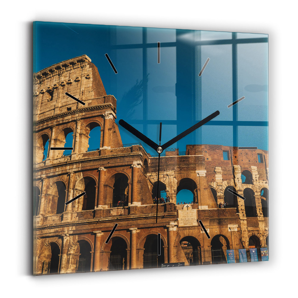 Szögletes üvegóra 30x30 Colosseum Olaszországban