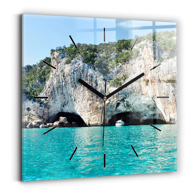 Négyzetes üvegóra 30x30 Víz alatti barlang