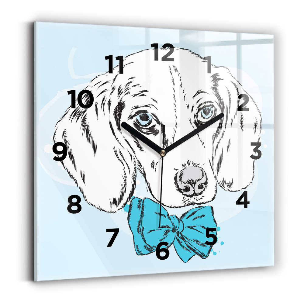 Négyzet alakú üvegóra 30x30 Kölyökkutya