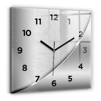 Négyzetes üvegóra 30x30 Ezüst mintás